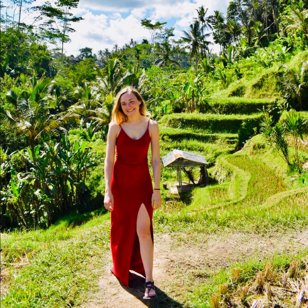 Lulu’s Watch the Sunset Red Maxi Dress